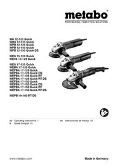 Metabo WEPB 19-180 RT DS Mode D'emploi