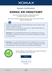 Xomax XM-VRSU743BT Manuel D'utilisation