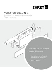 EHRET VOLETRONIC Solar 12 V Série Manuel De Montage Et D'utilisation