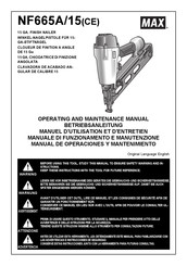 Max NF665A/15 Manuel D'utilisation Et D'entretien