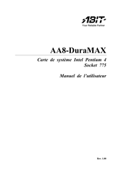 Abit AA8-DuraMAX Manuel De L'utilisateur