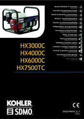 Kohler SDMO HX3000C Manuel D'utilisation Et D'entretien