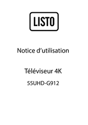 Listo 55UHD-G912 Notice D'utilisation