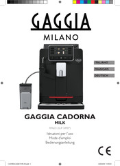 Gaggia Milano CADORNA MILK Mode D'emploi