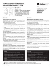 Kalia SPEC 104851 Série Instructions D'installation
