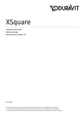 DURAVIT XSquare XS 7016 Notice De Montage
