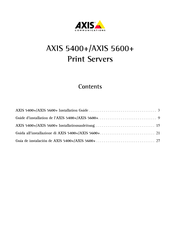 Axis 5400+ Guide D'installation