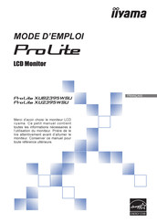 Iiyama ProLite XU2395WSU Mode D'emploi