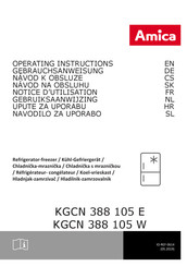 Amica KGCN 388 105 W Notice D'utilisation