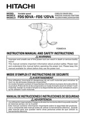 Hitachi FDS 9DVA Mode D'emploi Et Instructions De Securite