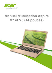Acer Aspire V7 Série Manuel D'utilisation