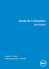 Dell P1914S Guide De L'utilisateur