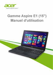 Acer Aspire E1 15 Série Manuel D'utilisation