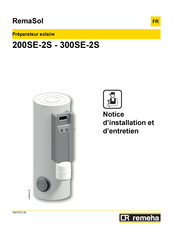 REMEHA RemaSol 300SE-2S Notice D'installation Et D'entretien