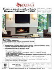 Regency Ultimate U900E-LP11 Propane Guide D'installation Et D'utilisation