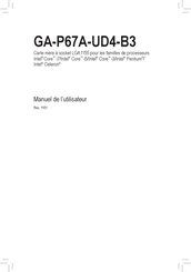 Gigabyte GA-P67A-UD4-B3 Manuel De L'utilisateur