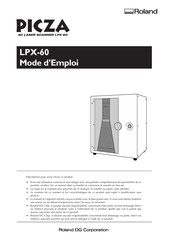 Roland Picza LPX-60 Mode D'emploi