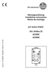 IFM Electronic AS-interface AC2044 Notice De Montage