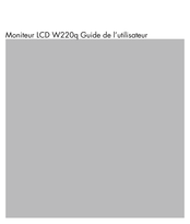 Hp W220q Guide De L'utilisateur