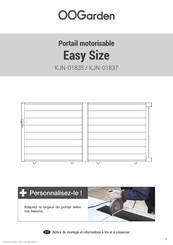 OOGarden Easy Size KJN-01835 Notice De Montage Et Informations À Lire Et À Conserver