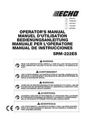 Echo SRM-222ES Manuel D'utilisation