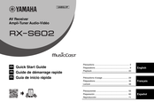 Yamaha MusicCast RX-S602 Guide De Démarrage Rapide