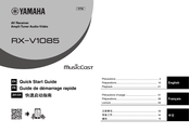 Yamaha RX-V1085 Mode D'emploi