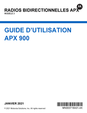 Motorola APX 900 Guide D'utilisation
