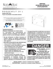 Kozy Heat Fireplaces Roosevelt RVT-29-L Manuel D'installation Et D'utilisation