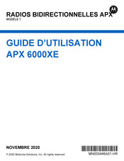 Motorola APX 6000XE Guide D'utilisation