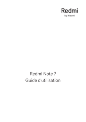 Xiaomi Redmi Note 7 Guide D'utilisation