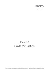 Xiaomi Redmi 6 Guide D'utilisation