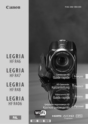 Canon LEGRIA HF R406 Guide Rapide