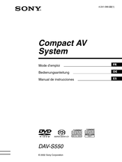 Sony DAV-S550 Mode D'emploi