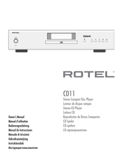 Rotel CD11 Manuel D'utilisation