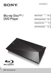 Sony BDP-S4100 Mode D'emploi