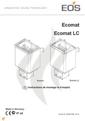 EOS Ecomat Instructions De Montage Et D'emploi