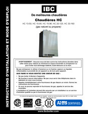 IBC HC 15-95 Instructions D'installation Et Mode D'emploi