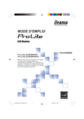 Iiyama ProLite E2208HDSV Mode D'emploi