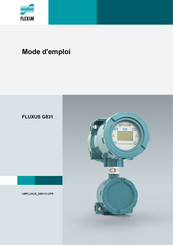 Flexim FLUXUS G831 Mode D'emploi
