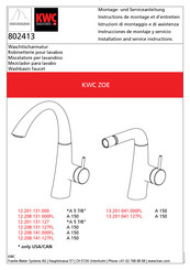 KWC ZOE 13.201.041.000FL Instructions De Montage Et D'entretien