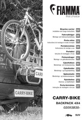 Fiamma CARRY-BIKE BACKPACK 4X4 Instructions De Montage Et Mode D'emploi