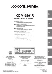 Alpine CDM-7861R Mode D'emploi