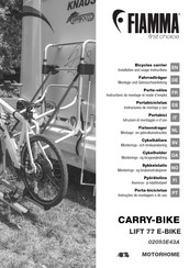 Fiamma CARRY-BIKE LIFT 77 E-BIKE Instructions De Montage Et Mode D'emploi