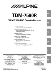 Alpine TDM-7590R Mode D'emploi