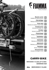 Fiamma CARRY-BIKE Mercedes V Class Lift E Bike Instructions De Montage Et Mode D'emploi