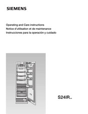 Siemens S24IR Série Notice D'utilisation Et De Maintenance