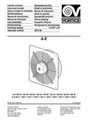 Vortice A-E 254 T Notice D'emploi Et D'entretien