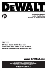 DeWalt DCS377 Guide D'utilisation