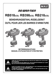 Max Re-Bar-Tier RB518 Manuel D'utilisation Et D'entretien